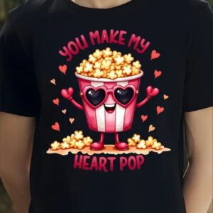 Love Valentine'S Day T-Shirt,   Couple T-Shirt, Couple Christmas, Fashion Casual T-Shirt, Short-Sleeved T-Shirt